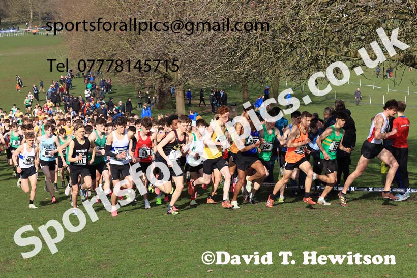 Mens Under-20s, 2024 CAU Inter Counties Cross Country Champs., Wollaton Park, Nottingham. Photo: David T. Hewitson/Sports for All Pics